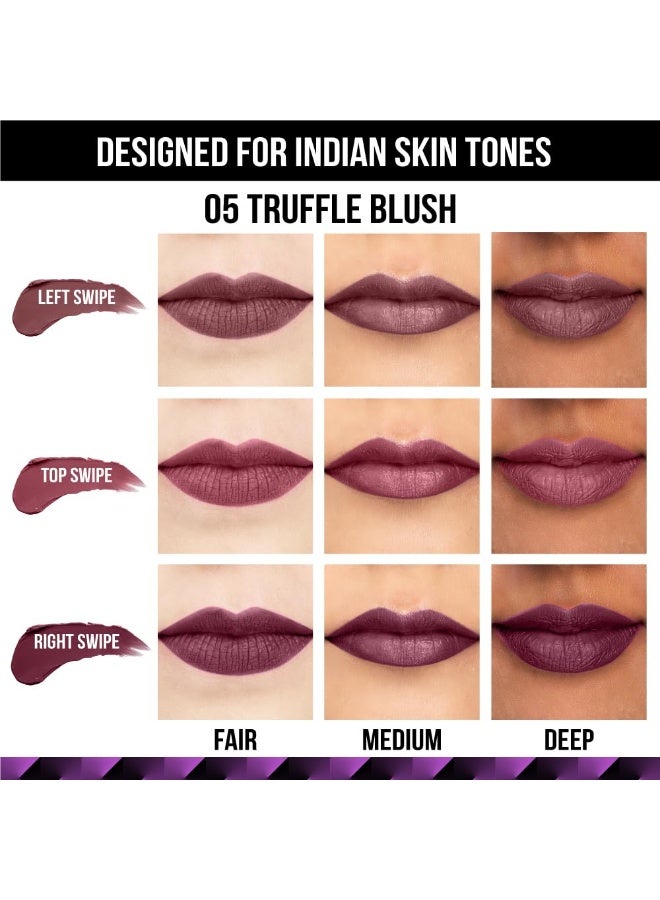 Staze 9to9 3 in 1 Lipstick | 3 Unique Shades in 1 | 12 HRS Long Lasting, Transferproof | Non-drying Formula with Intense Color Payoff | 05 Truffle Blush | 3.8 g - Image 3